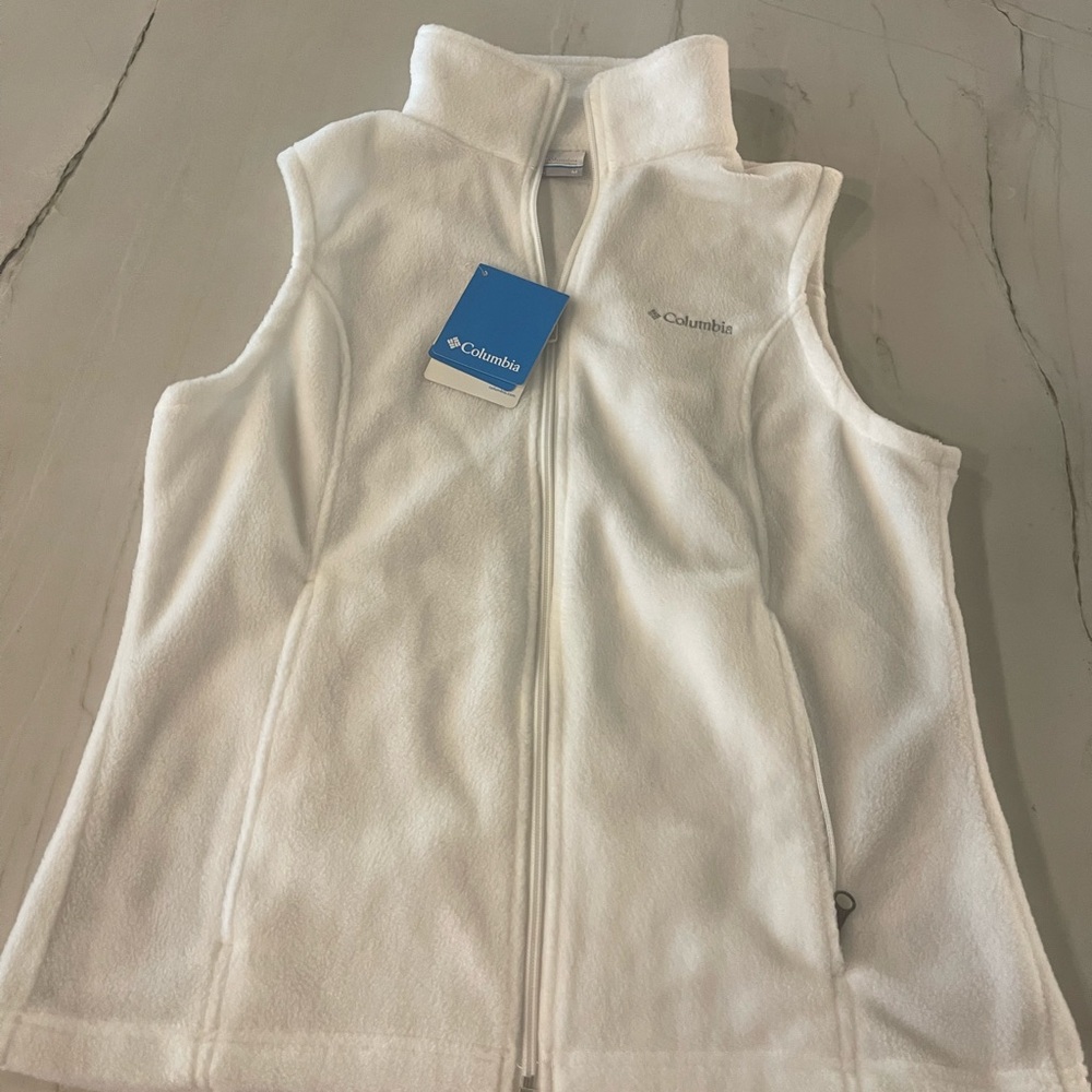 Columbia Women's White Fleece Vest
